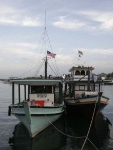 fishing boats  in Semporna, Borneo